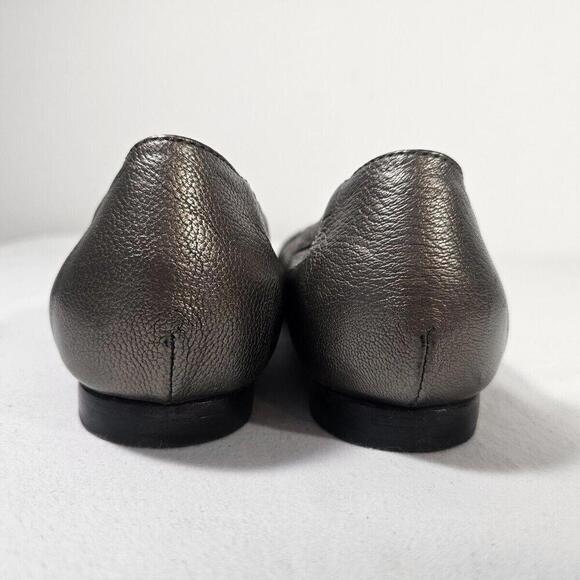 AGL Attilio Women's Metallic Leather Cap Toe Ballet Flat Shoe 39 EU 9 US - Picture 12 of 13